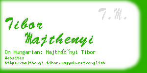 tibor majthenyi business card